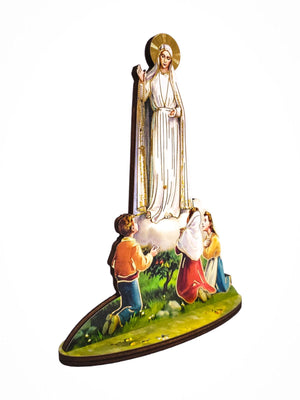 Imagem Italiana Bidimensional Nossa Senhora de Fátima-TerraCotta Arte Sacra