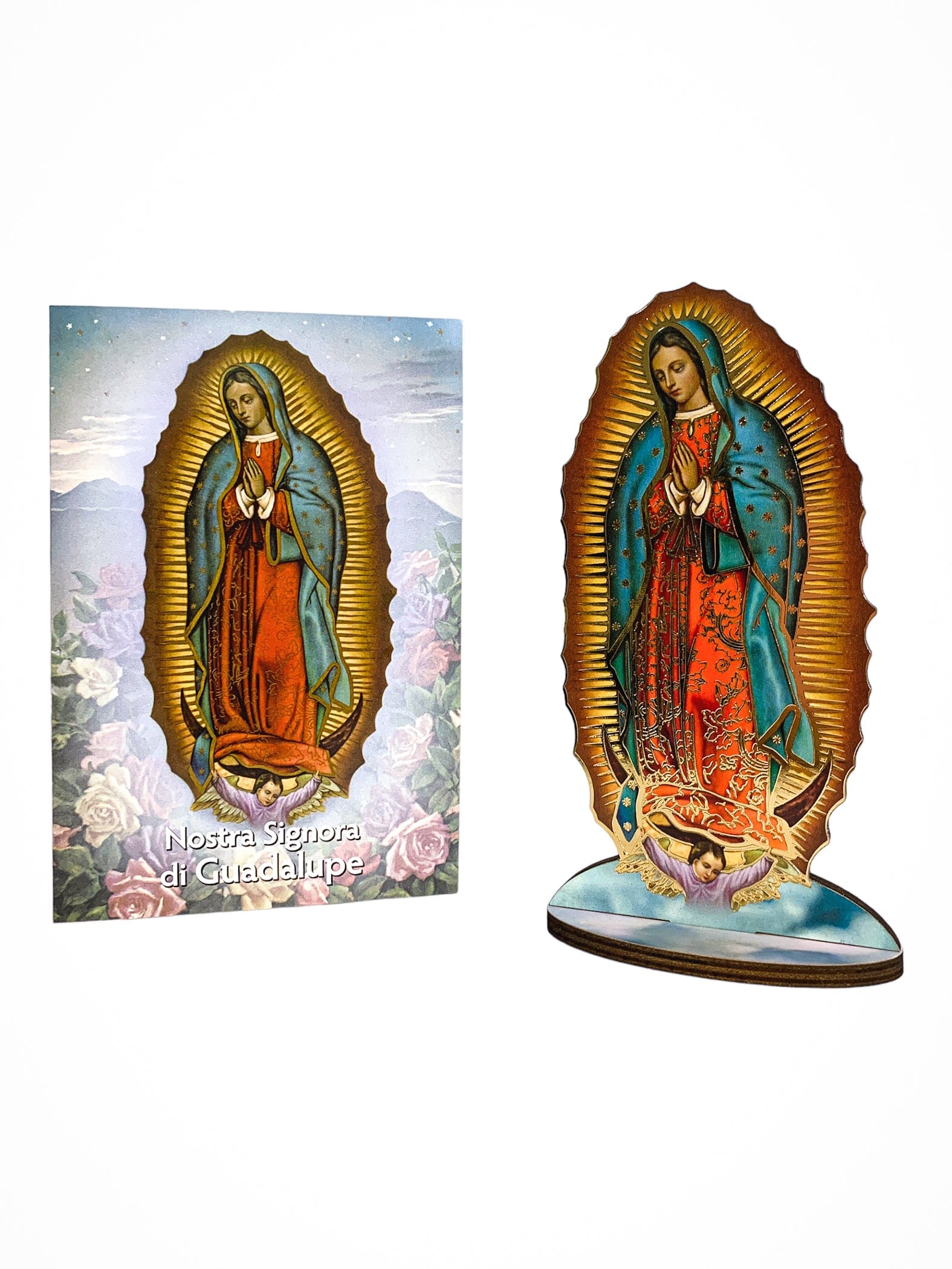 Imagem Italiana Bidimensional Nossa Senhora de Guadalupe-TerraCotta Arte Sacra