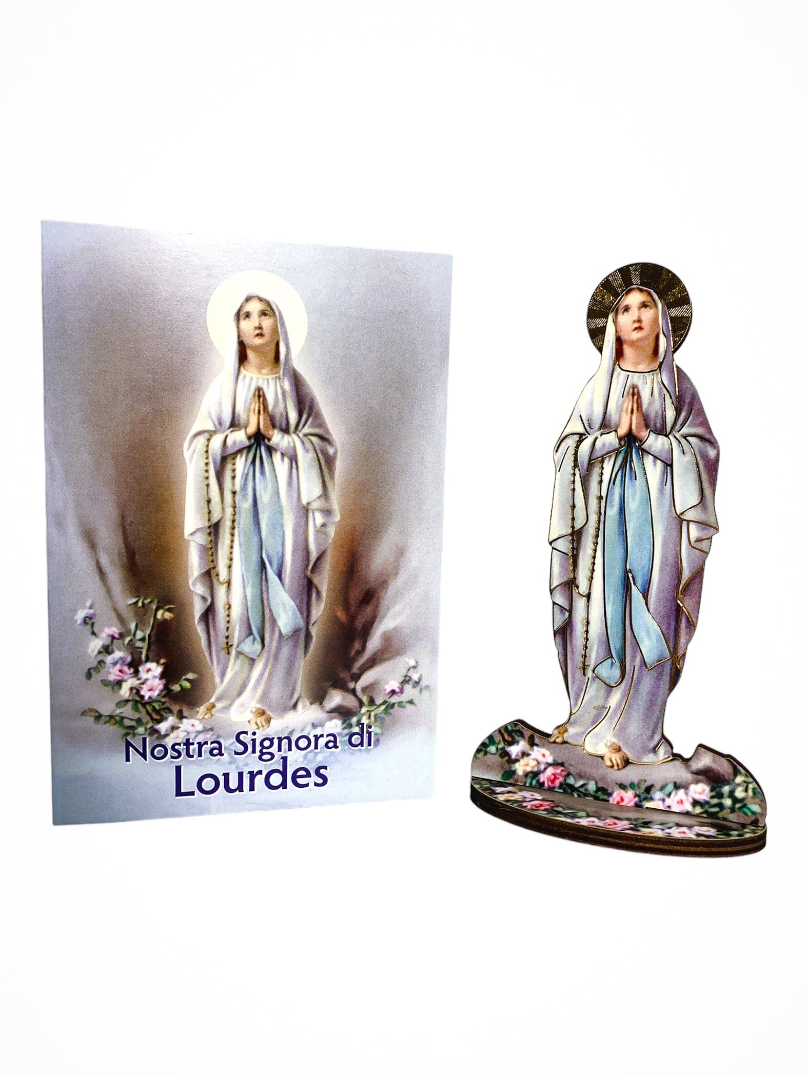 Imagem Italiana Bidimensional Nossa Senhora de Lourdes-TerraCotta Arte Sacra