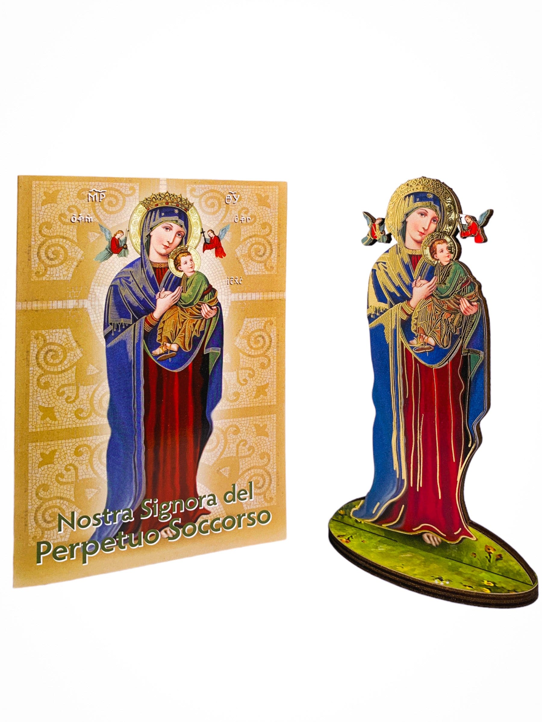 Imagem Italiana Bidimensional Nossa Senhora do Perpétuo Socorro-TerraCotta Arte Sacra