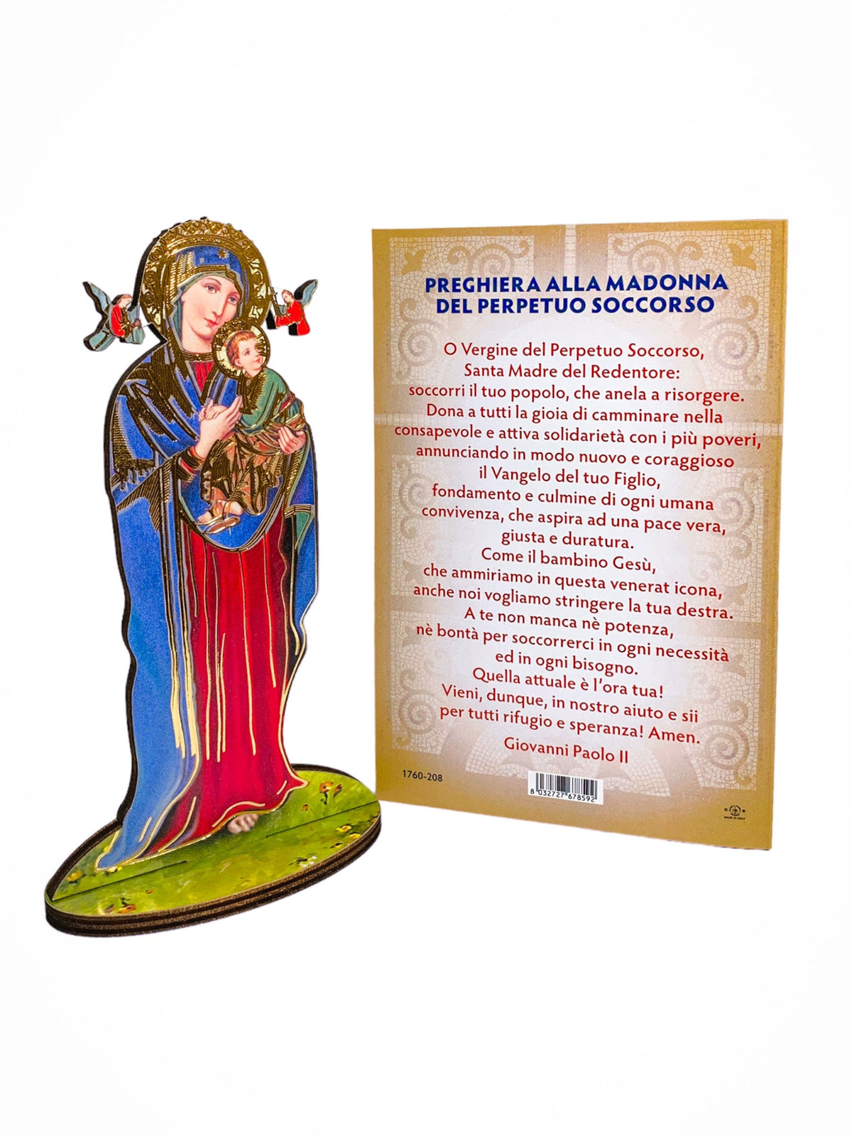 Imagem Italiana Bidimensional Nossa Senhora do Perpétuo Socorro-TerraCotta Arte Sacra