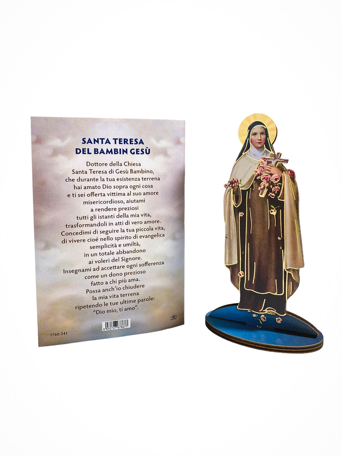 Imagem Italiana Bidimensional de Santa Terezinha-TerraCotta Arte Sacra