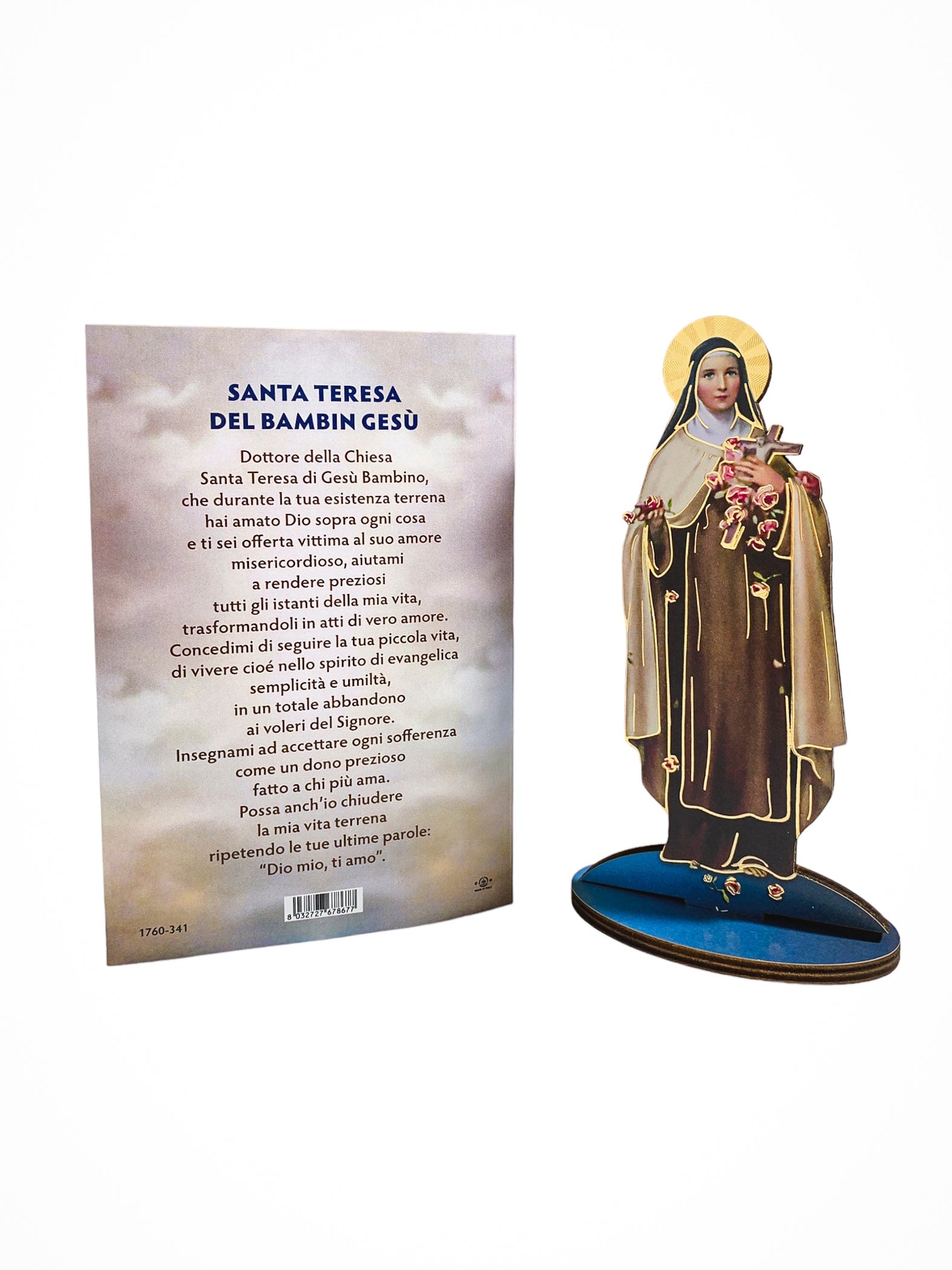 Imagem Italiana Bidimensional de Santa Terezinha-TerraCotta Arte Sacra