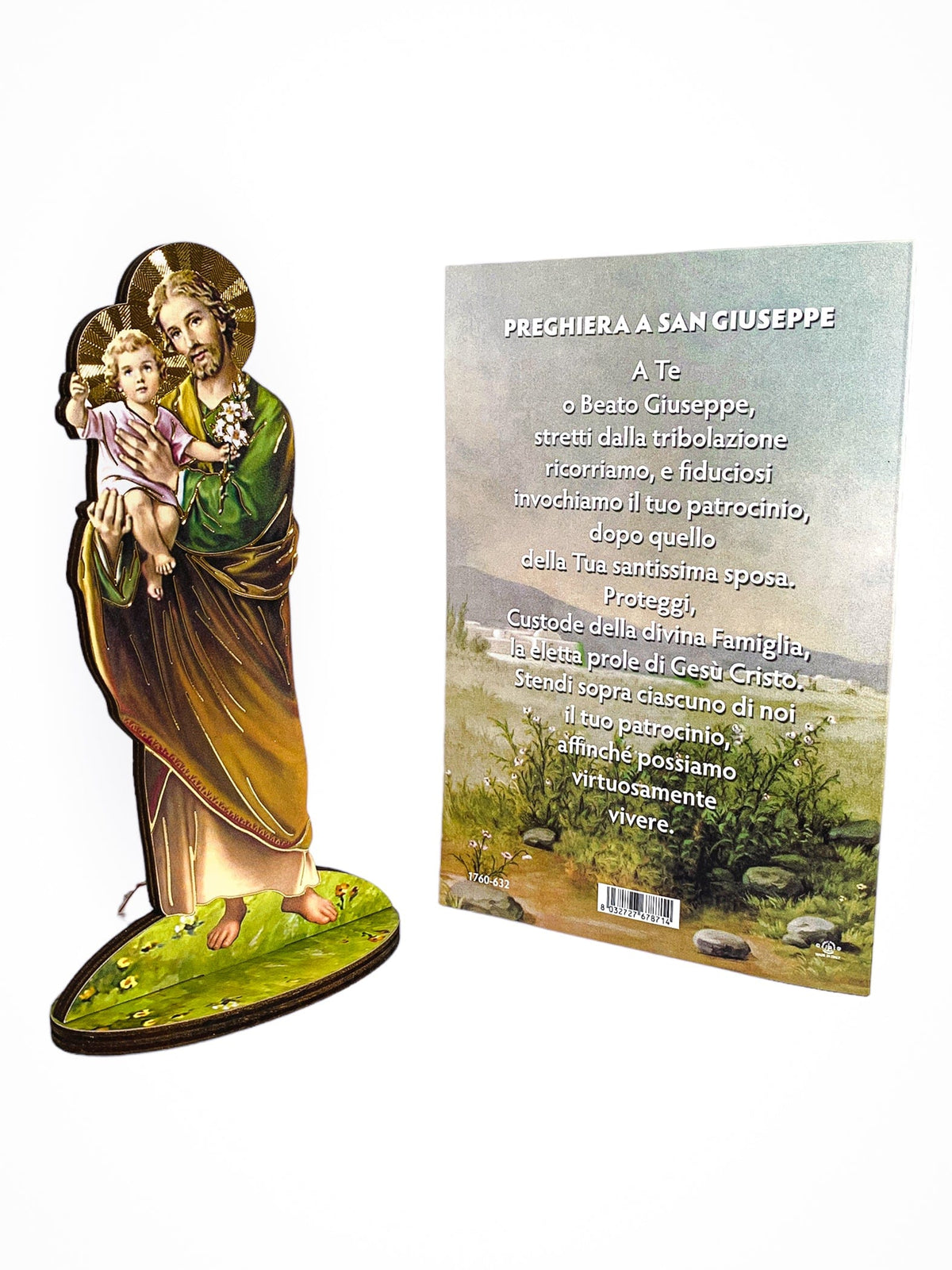 Imagem Italiana Bidimensional de São José-TerraCotta Arte Sacra