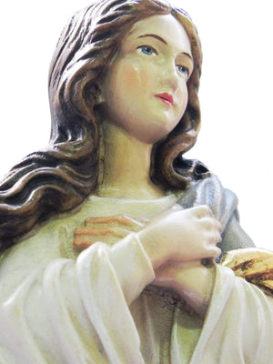 Imagem Italiana de Madeira Imaculada Conceição de 35 cm-TerraCotta Arte Sacra