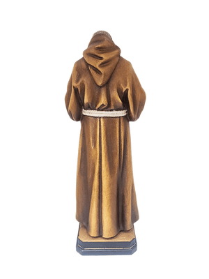 Imagem Italiana em Madeira Padre Pio 30 cm-TerraCotta Arte Sacra