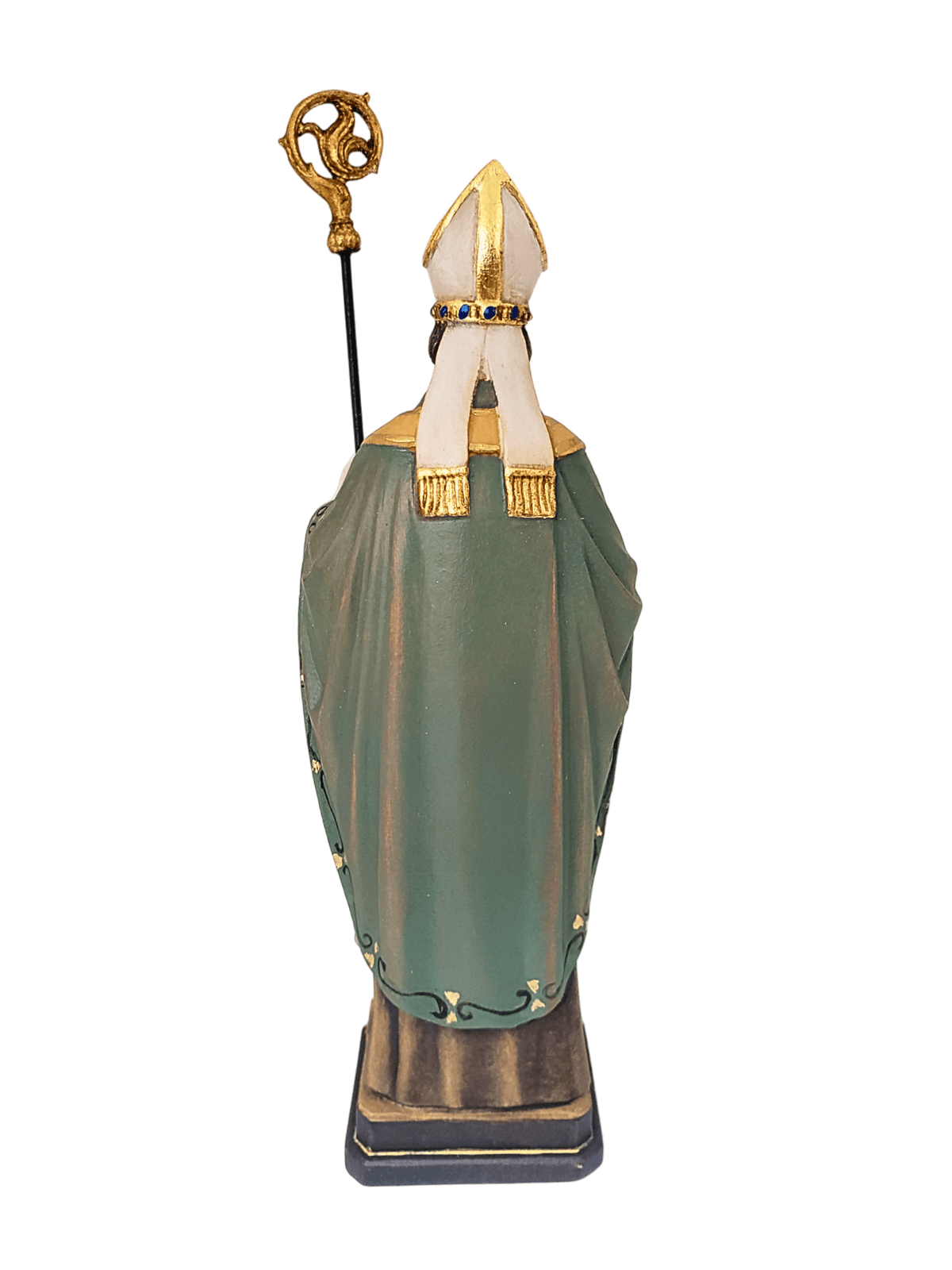 Imagem Italiana em Madeira São Patrício 20 cm-TerraCotta Arte Sacra