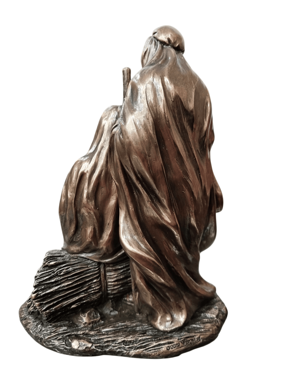 Imagem da Natividade de Jesus em Pó de Mármore Com Acabamento em Bronze 18 cm-TerraCotta Arte Sacra
