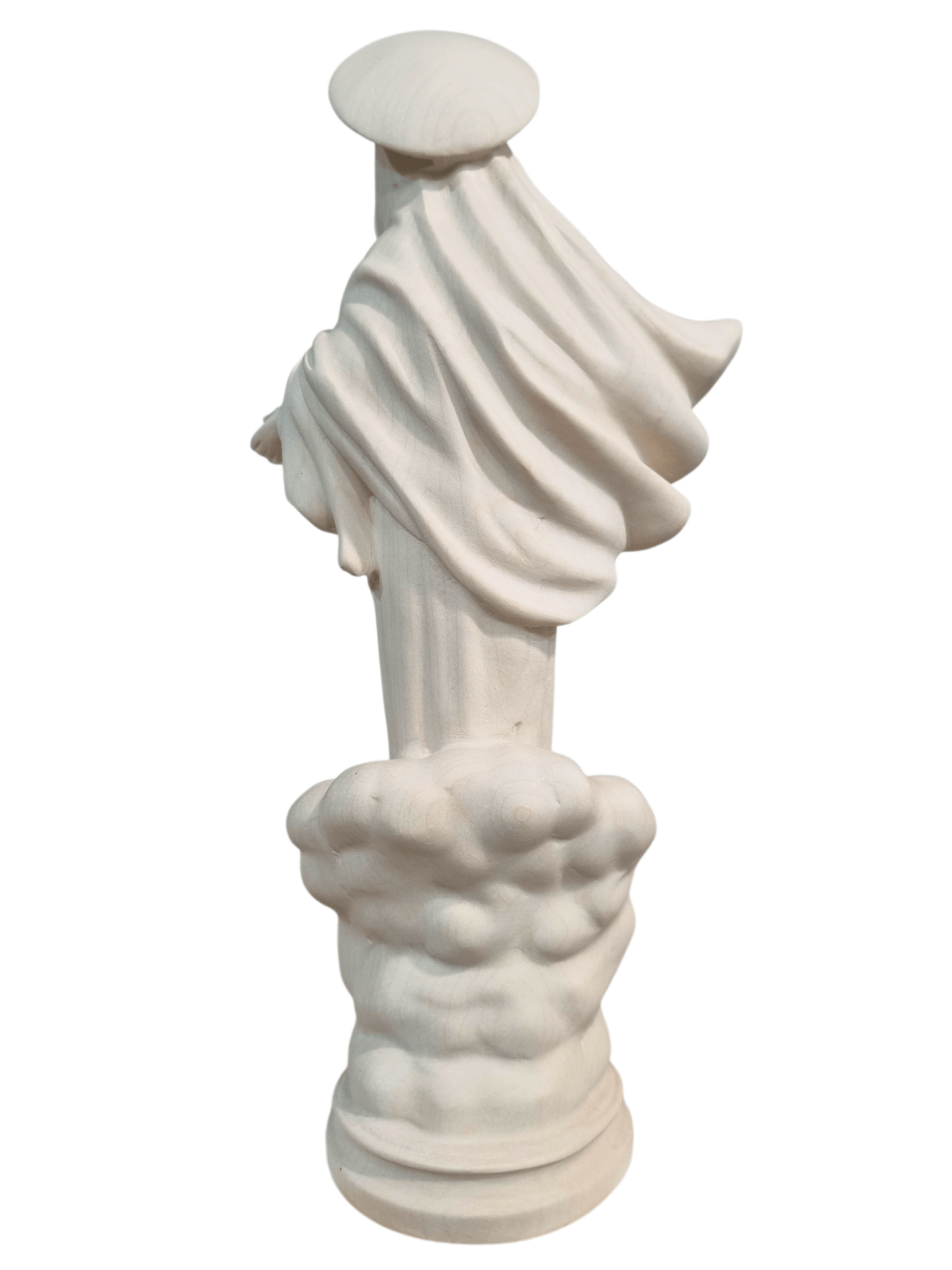 Imagem da Nossa Senhora de Medjugorje em Madeira Italiana Natural 25 cm-TerraCotta Arte Sacra