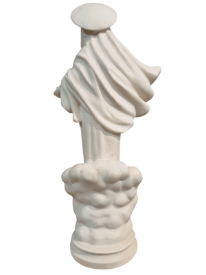 Imagem da Nossa Senhora de Medjugorje em Madeira Italiana Natural 30 cm-TerraCotta Arte Sacra