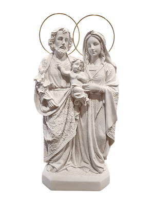 Imagem da Sagrada Família 30 cm em Pó de Mármore-TerraCotta Arte Sacra