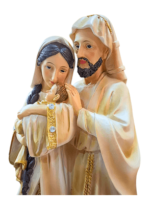 Imagem da Sagrada Família Afetuosa em Resina 40 cm-TerraCotta Arte Sacra