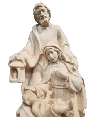 Imagem da Sagrada Família Jesus Bebê em Madeira Italiana Natural 18 cm-TerraCotta Arte Sacra