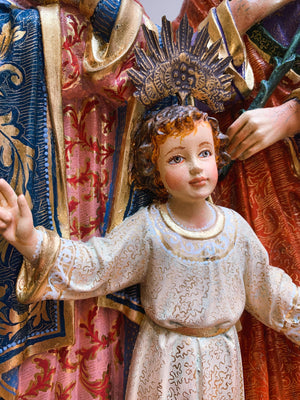 Imagem da Sagrada Família Policromada de 40 cm-TerraCotta Arte Sacra