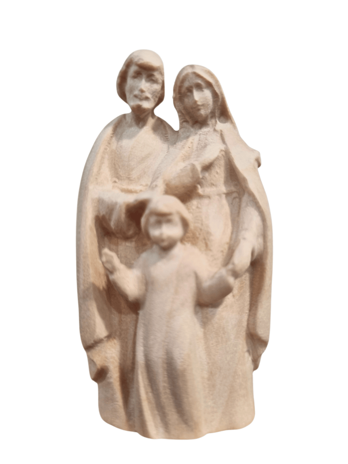 Imagem da Sagrada Família em Madeira Italiana Natural 12 cm-TerraCotta Arte Sacra