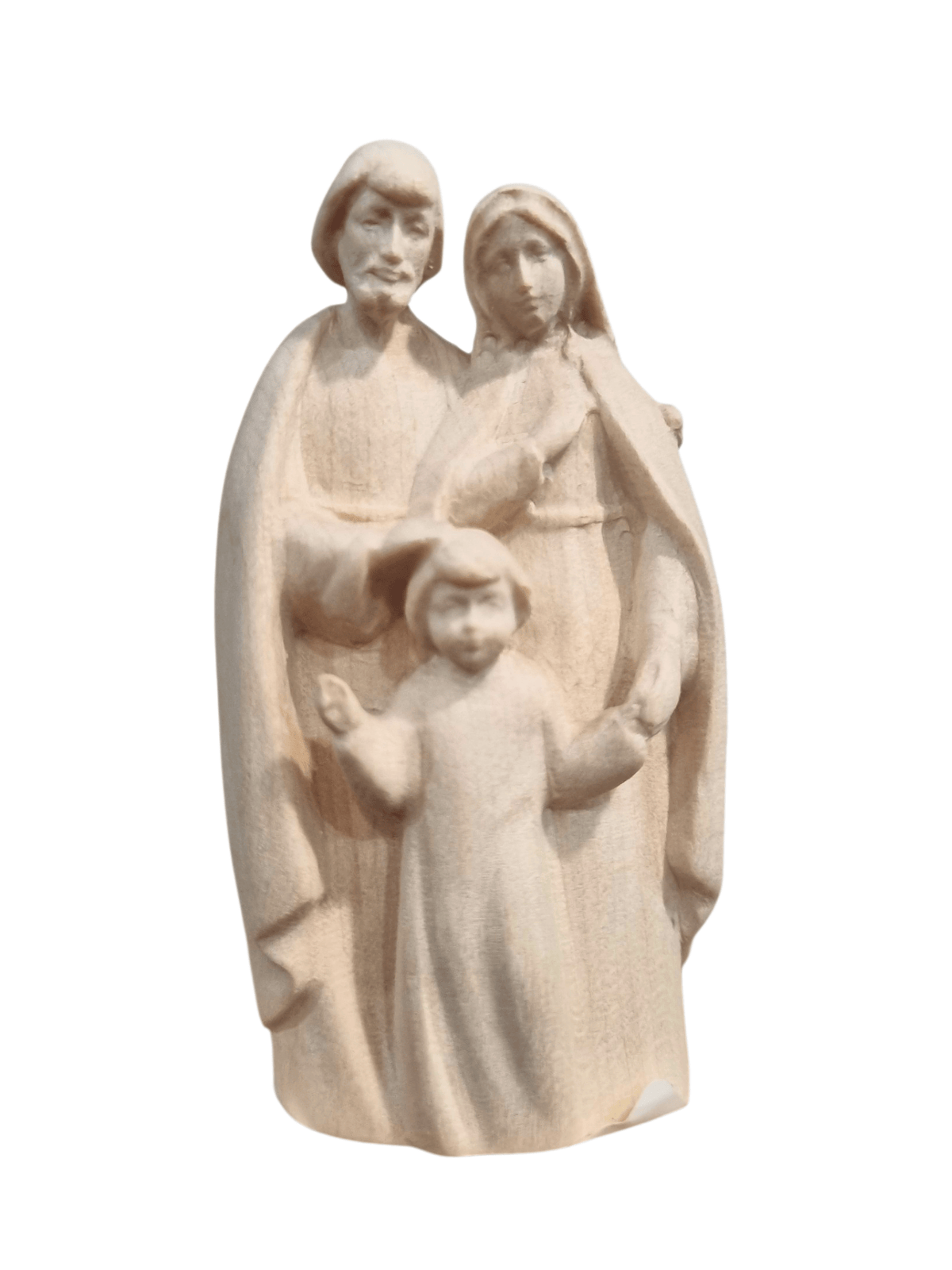 Imagem da Sagrada Família em Madeira Italiana Natural 15 cm-TerraCotta Arte Sacra