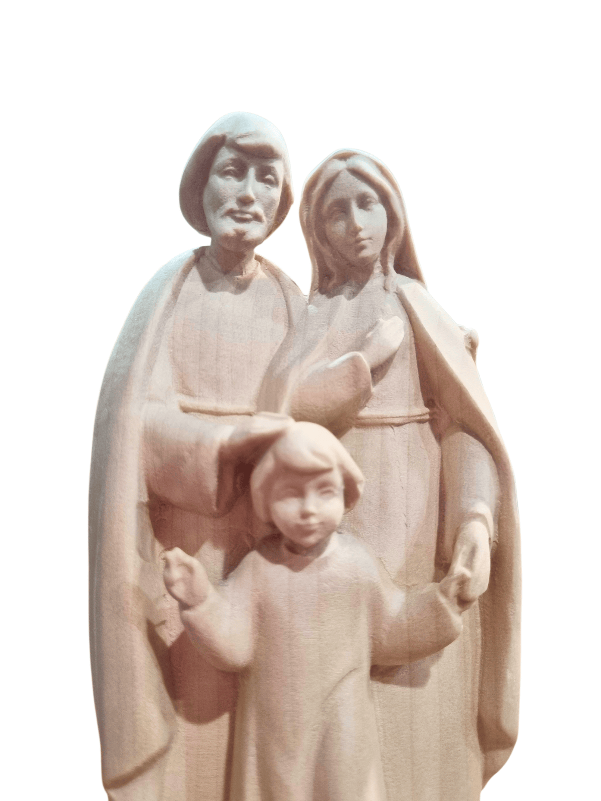 Imagem da Sagrada Família em Madeira Italiana Natural 18 cm-TerraCotta Arte Sacra