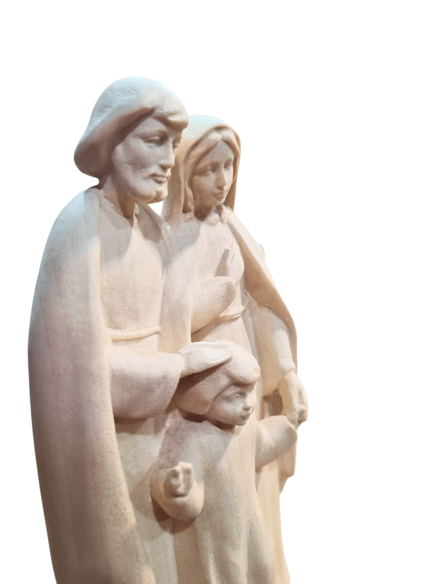 Imagem da Sagrada Família em Madeira Italiana Natural 18 cm-TerraCotta Arte Sacra