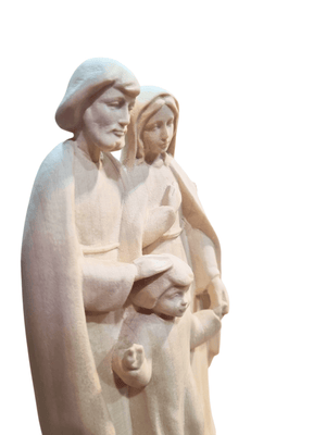 Imagem da Sagrada Família em Madeira Italiana Natural 18 cm-TerraCotta Arte Sacra