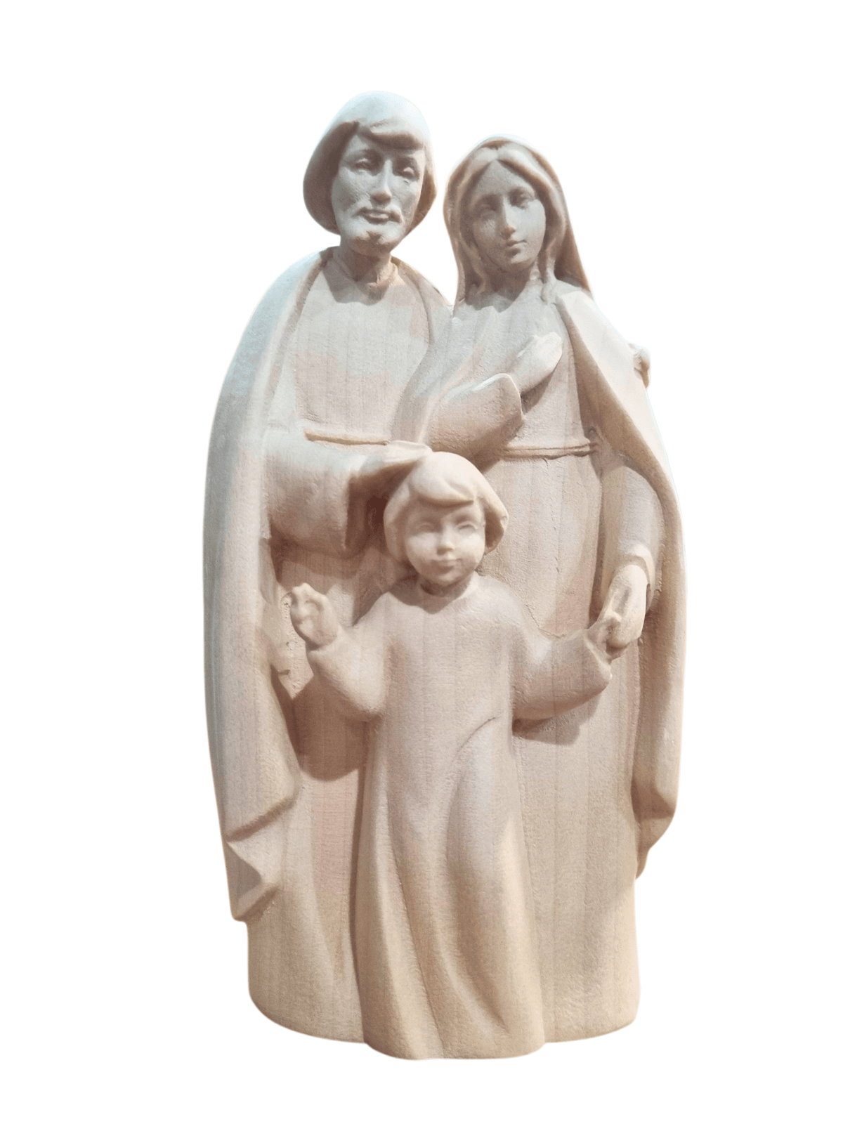 Imagem da Sagrada Família em Madeira Italiana Natural 18 cm-TerraCotta Arte Sacra