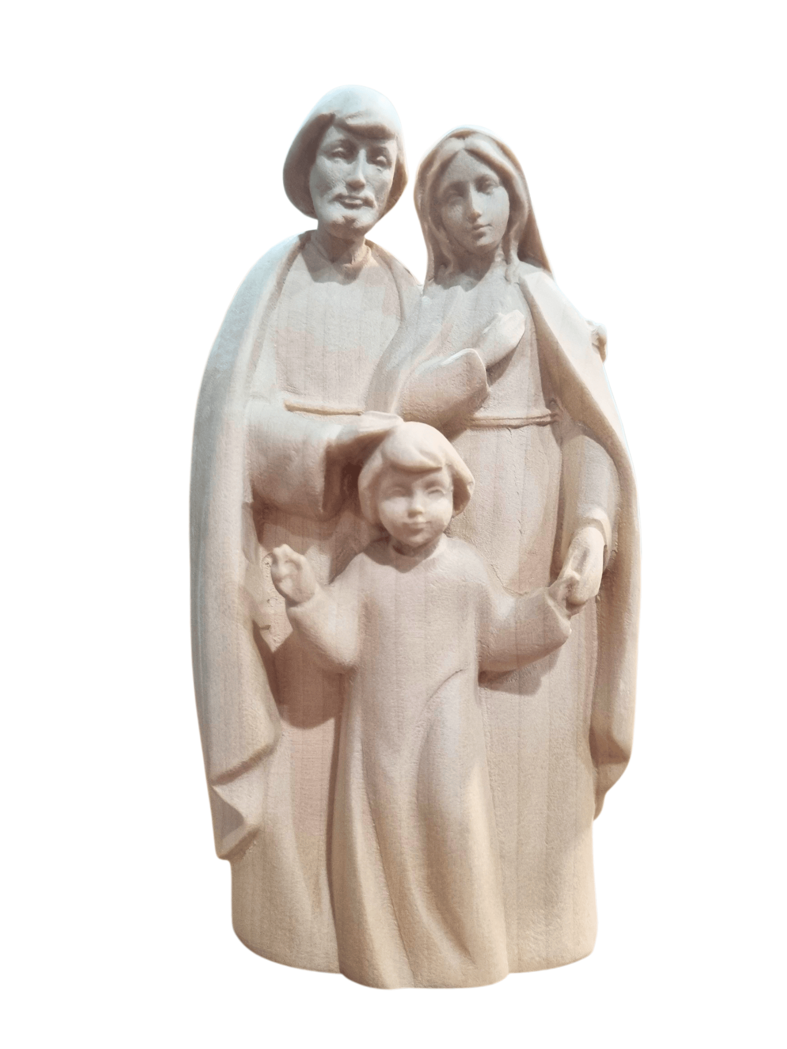Imagem da Sagrada Família em Madeira Italiana Natural 18 cm-TerraCotta Arte Sacra