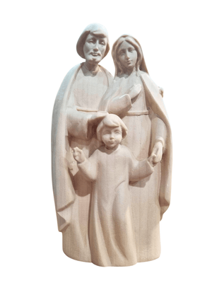 Imagem da Sagrada Família em Madeira Italiana Natural 18 cm-TerraCotta Arte Sacra