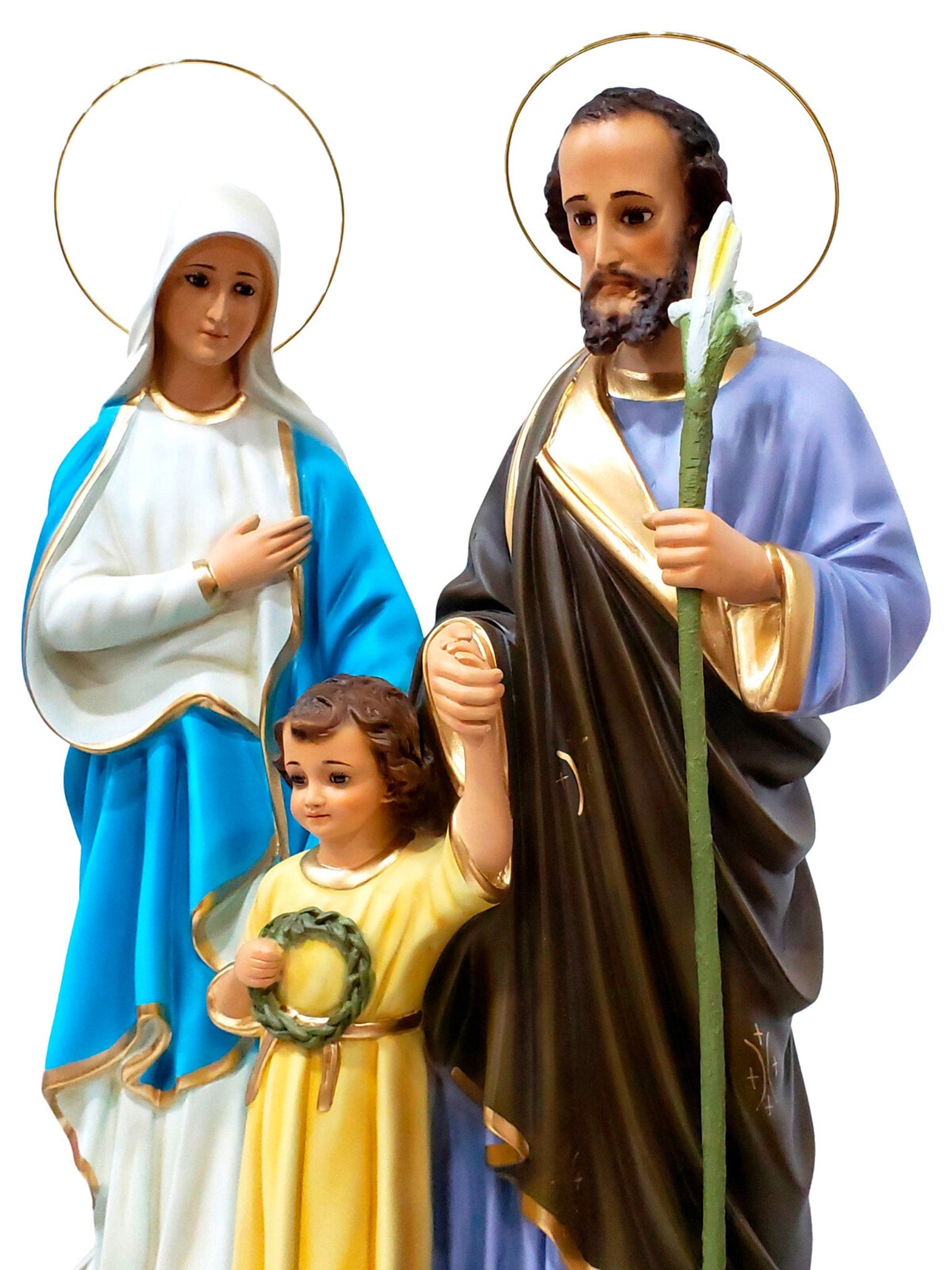 Imagem da Sagrada Família em Pó de Mármore 55 cm-TerraCotta Arte Sacra
