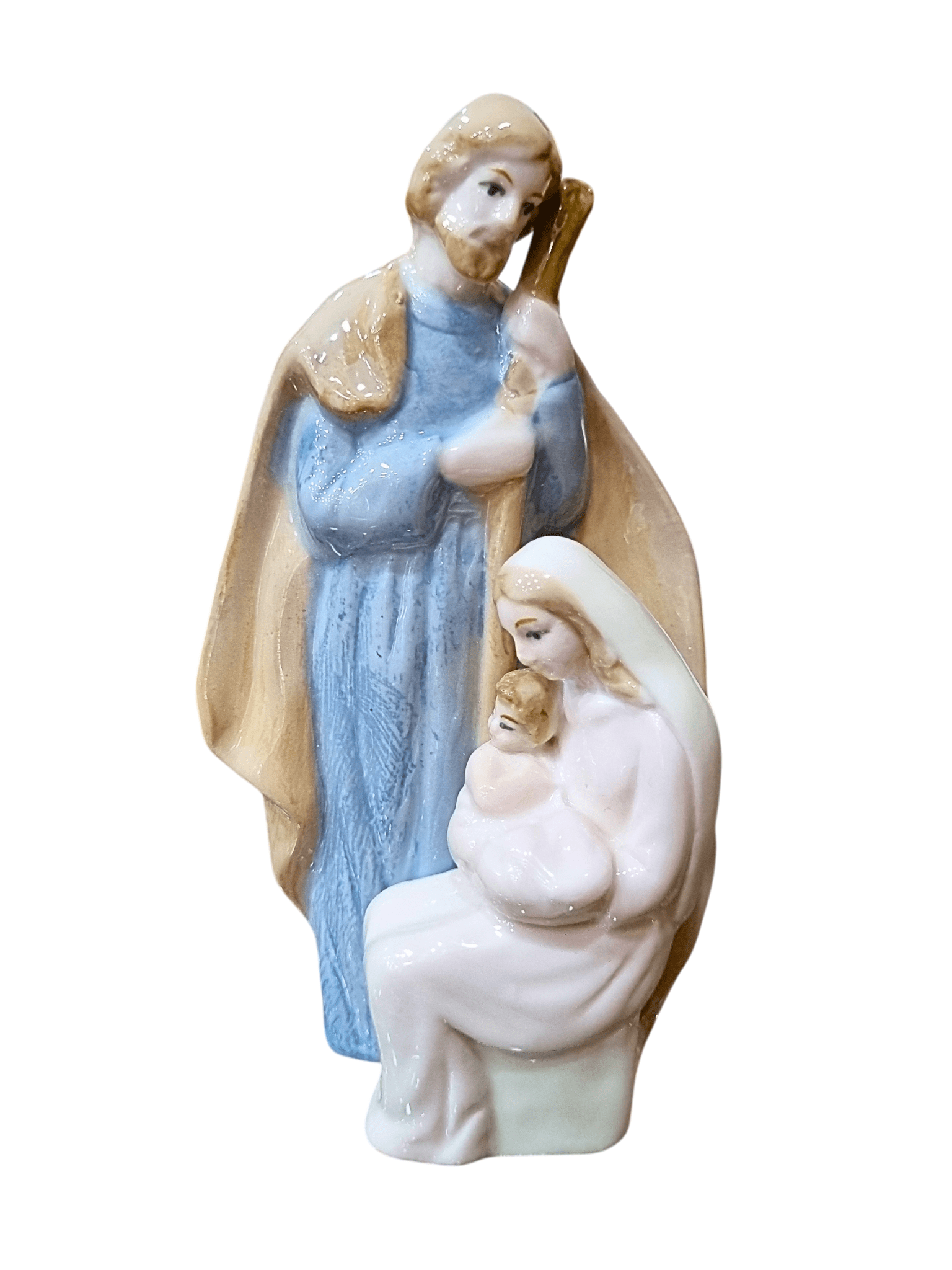 Imagem da Sagrada Família em Porcelana 14 cm-TerraCotta Arte Sacra