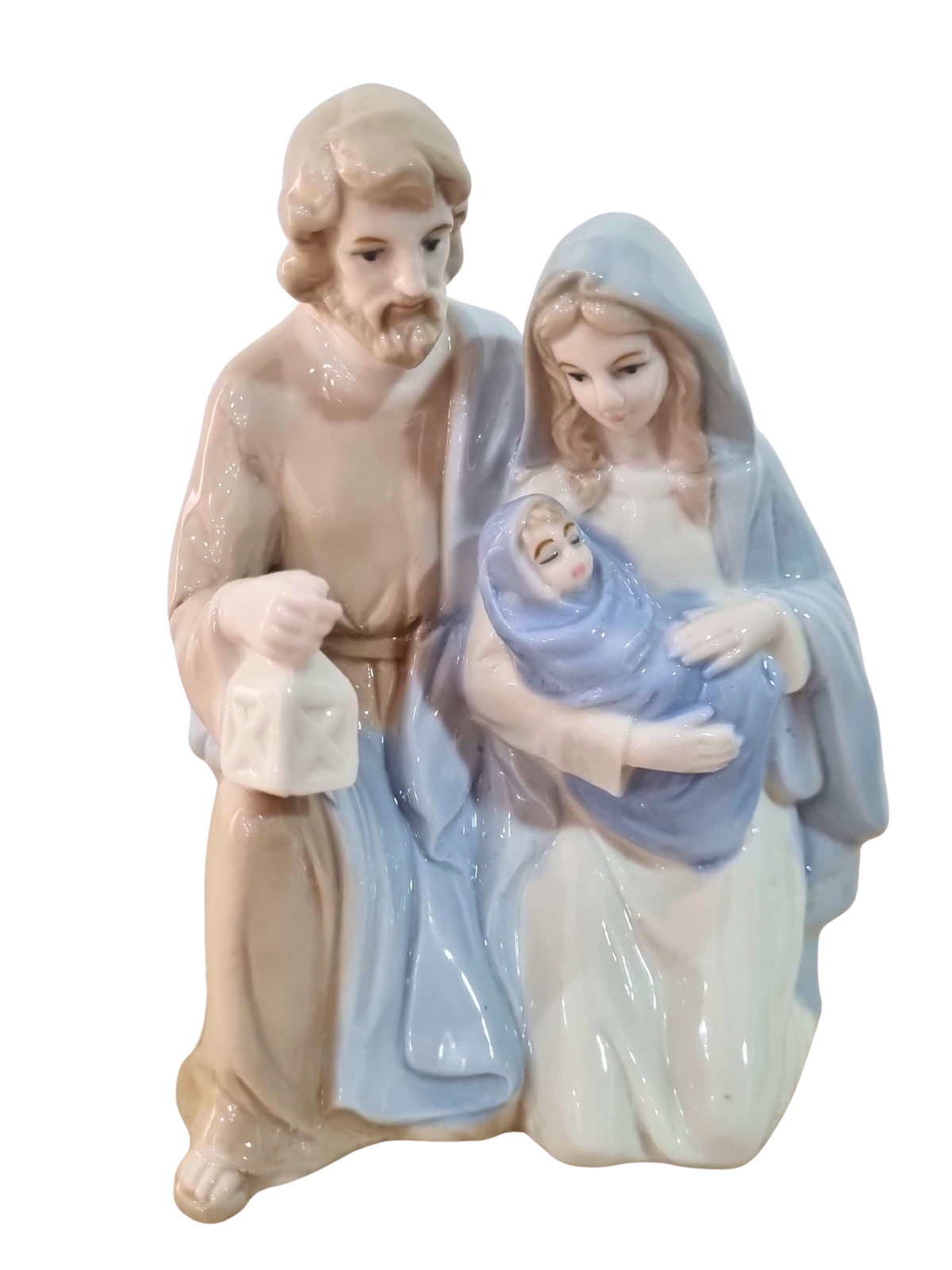 Imagem da Sagrada Família em Porcelana 16 cm-TerraCotta Arte Sacra