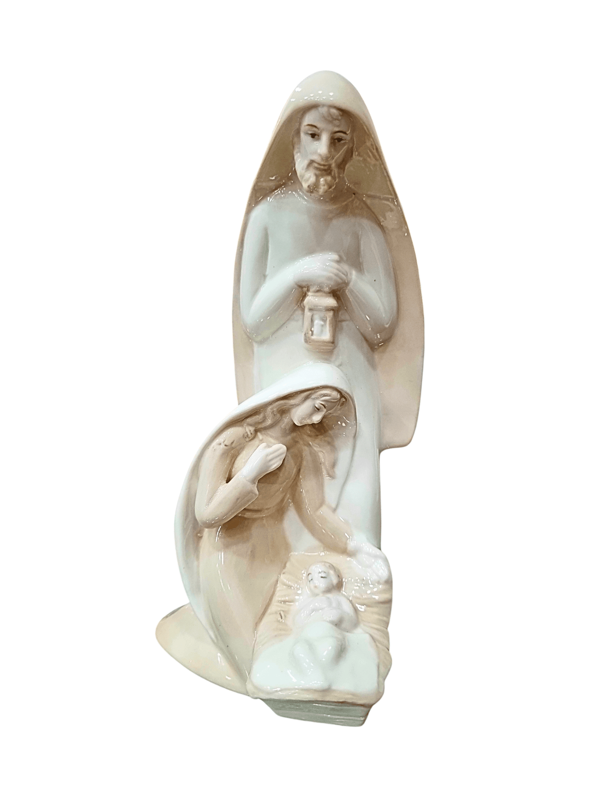 Imagem da Sagrada Família em Porcelana 20 cm-TerraCotta Arte Sacra