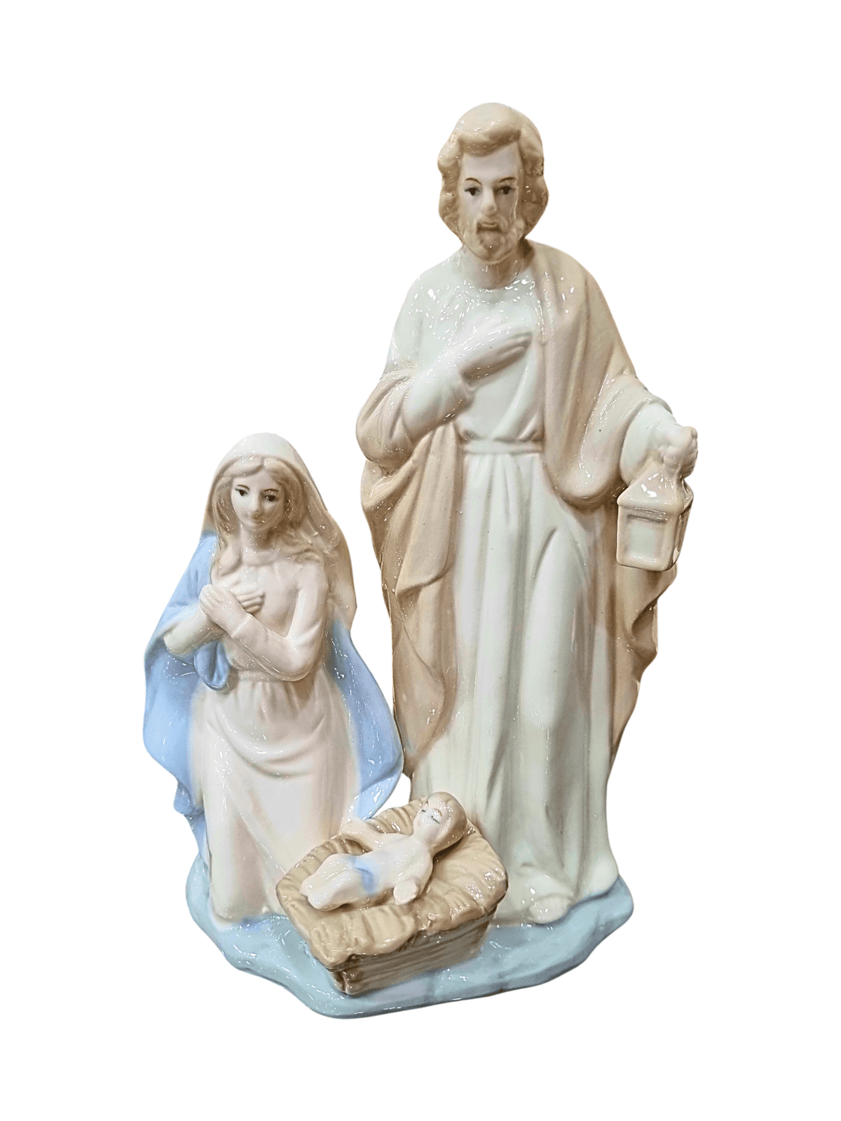 Imagem da Sagrada Família em Porcelana 20 cm-TerraCotta Arte Sacra