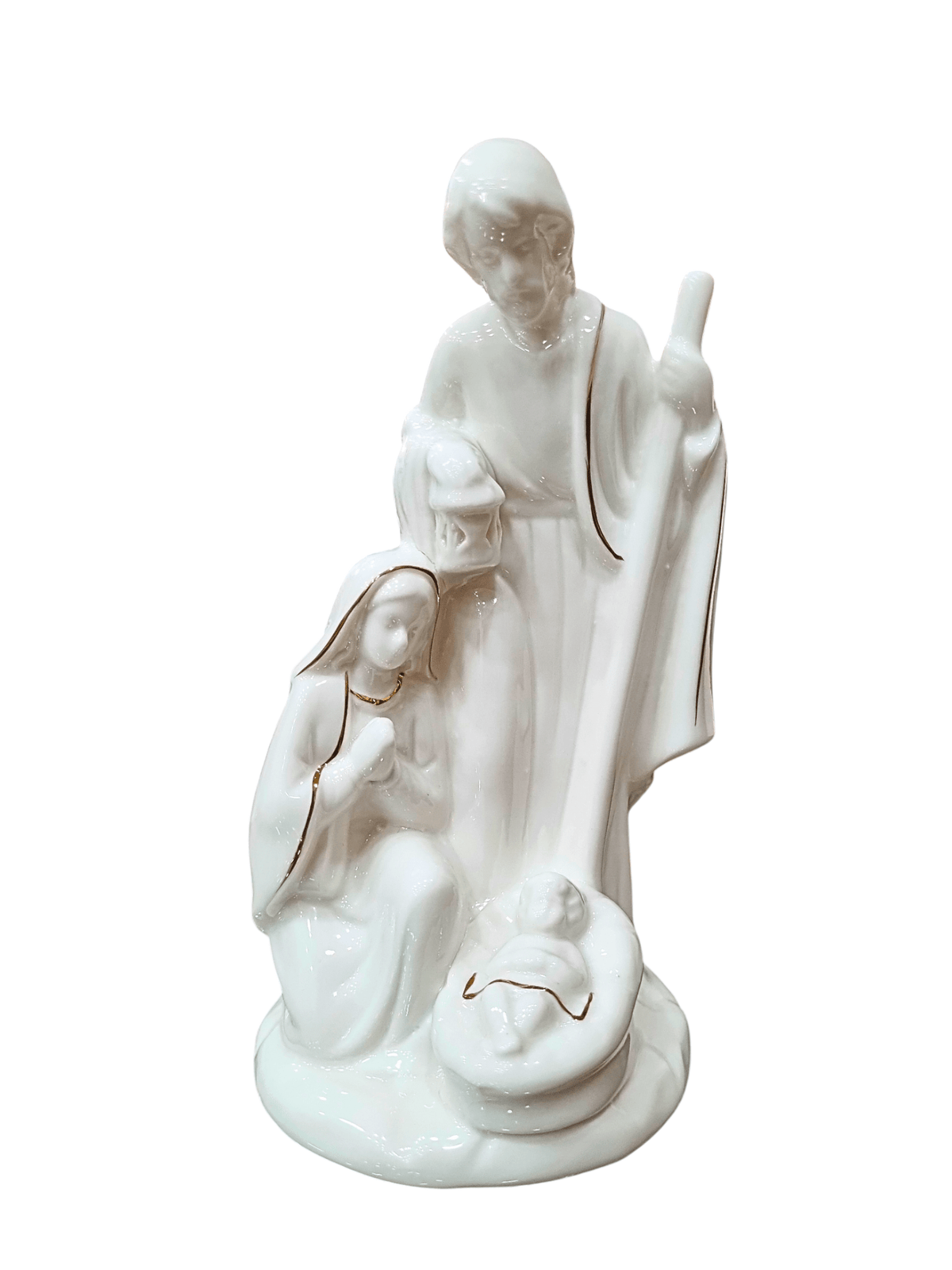 Imagem da Sagrada Família em Porcelana 25 cm-TerraCotta Arte Sacra