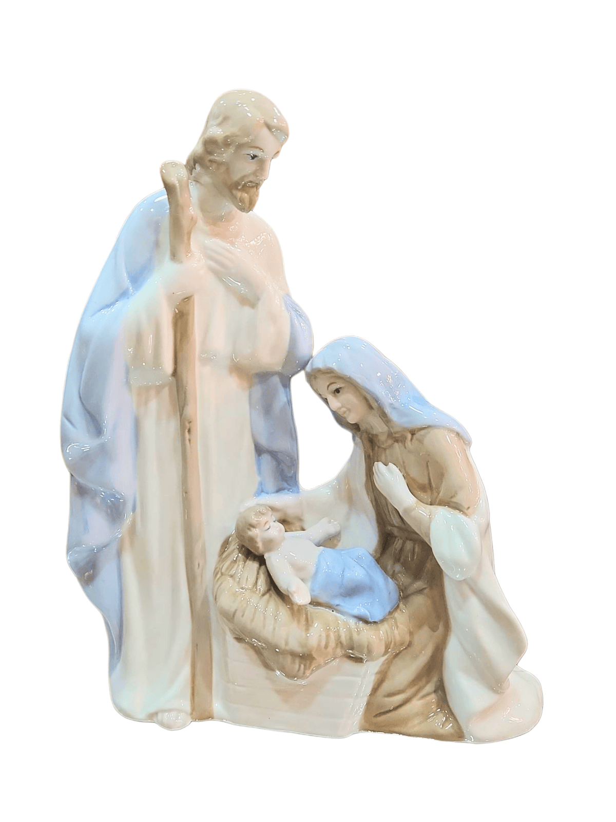 Imagem da Sagrada Família em Porcelana 25 cm-TerraCotta Arte Sacra