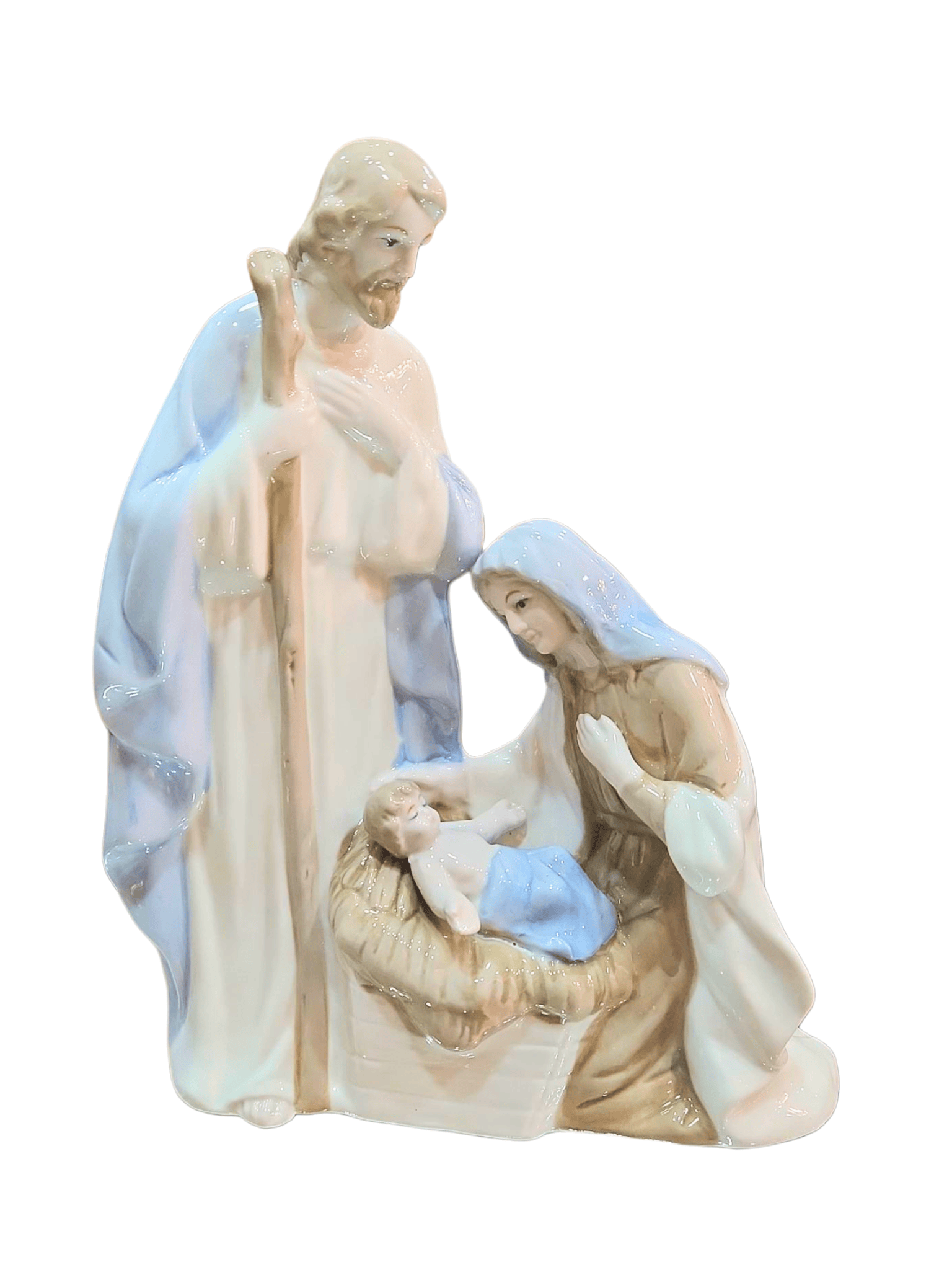 Imagem da Sagrada Família em Porcelana 25 cm-TerraCotta Arte Sacra
