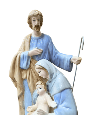 Imagem da Sagrada Família em Porcelana 30 cm-TerraCotta Arte Sacra