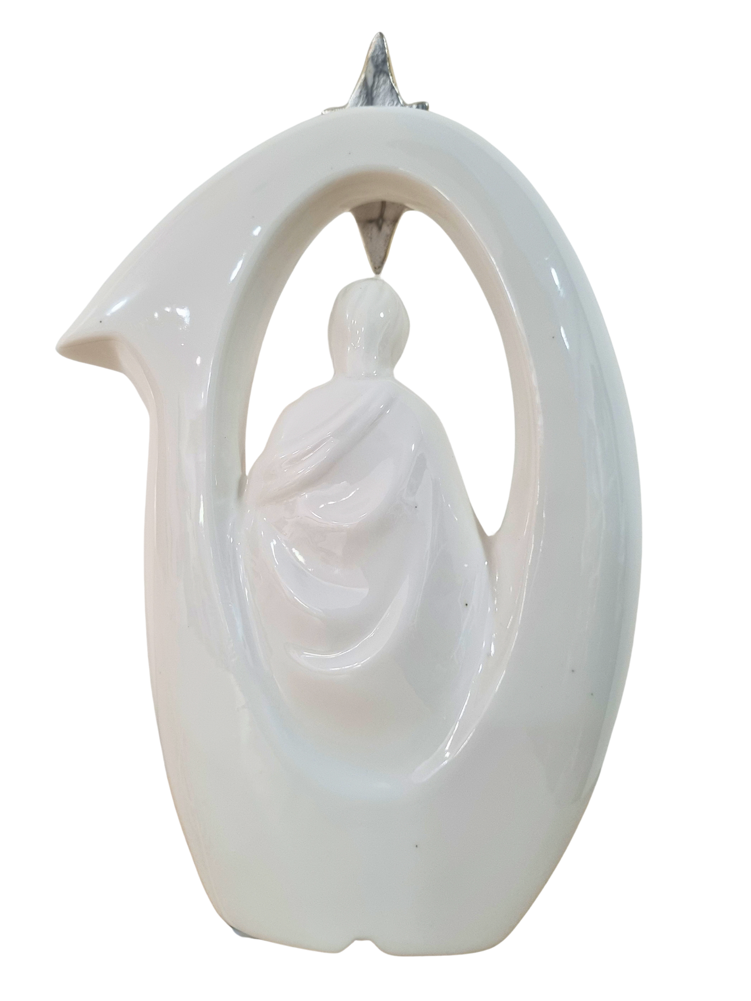 Imagem da Sagrada Família em Porcelana com Led 16 x 23 cm-TerraCotta Arte Sacra