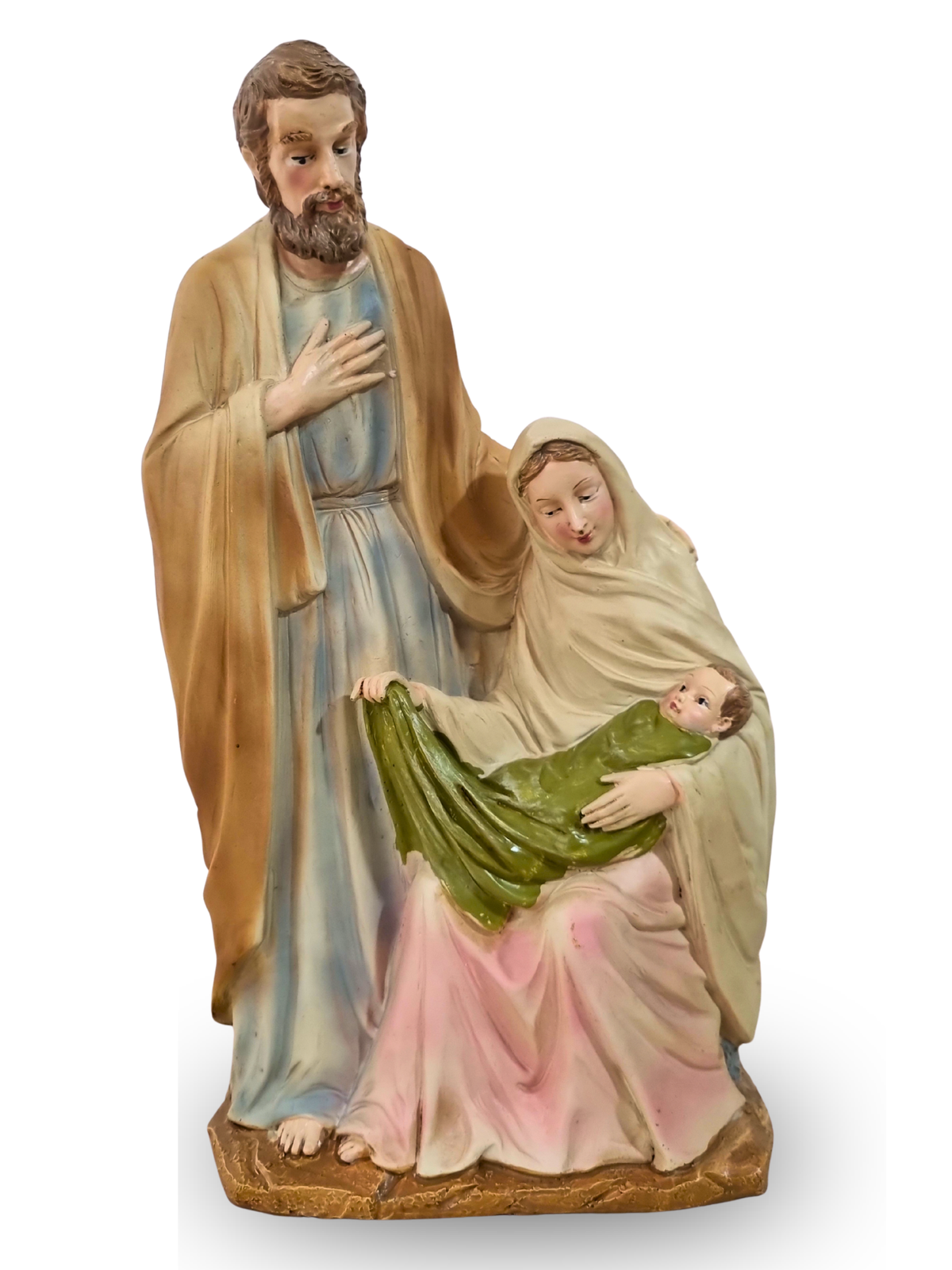 Imagem da Sagrada Família em Resina 32 x 19 x 10 cm-TerraCotta Arte Sacra