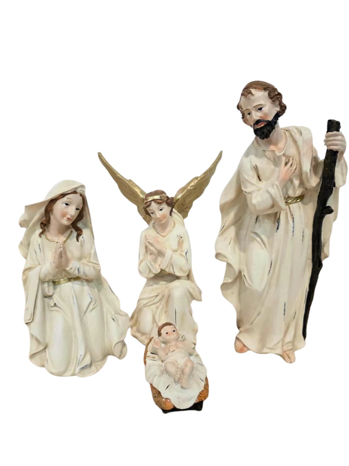 Imagem da Sagrada Família em Resina 4 peças 20 cm-TerraCotta Arte Sacra