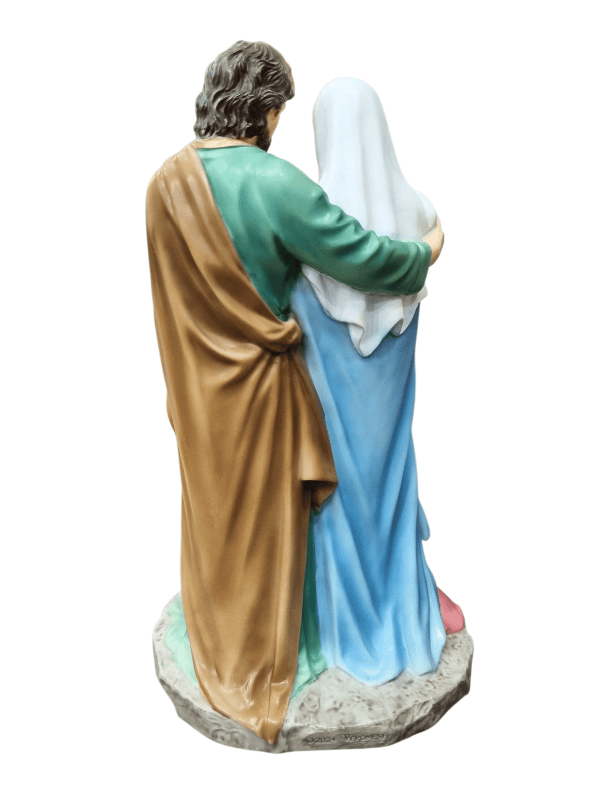 Imagem da Sagrada Família em Resina Colorida 15,5 cm-TerraCotta Arte Sacra