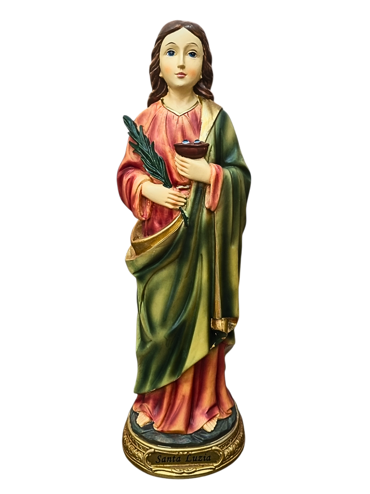 Imagem da Santa Luzia em Resina 30 cm-TerraCotta Arte Sacra