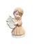 Imagem de Anjo em Porcelana com Harpa-TerraCotta Arte Sacra