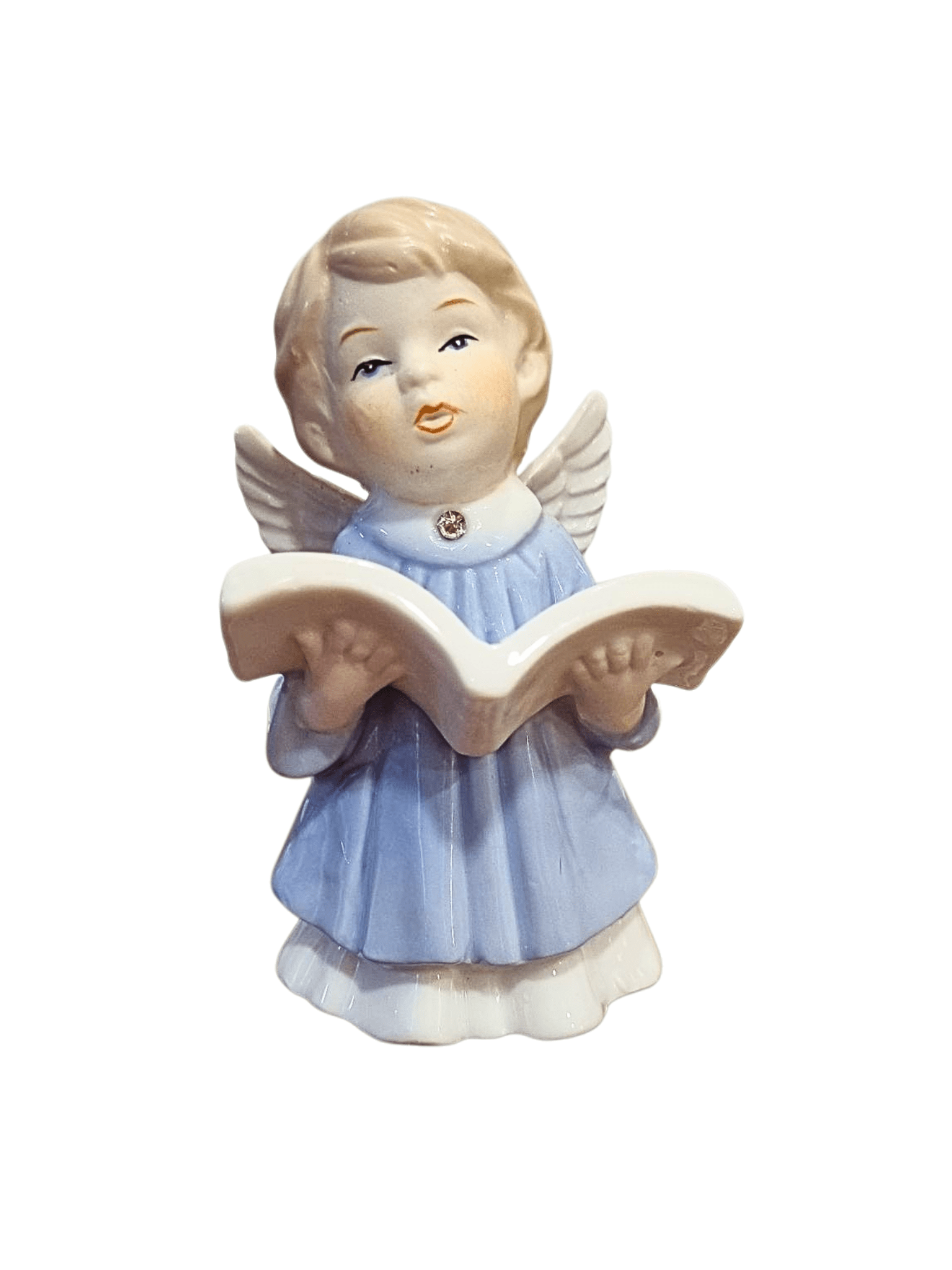 Imagem de Anjo em Porcelana com Livro-TerraCotta Arte Sacra