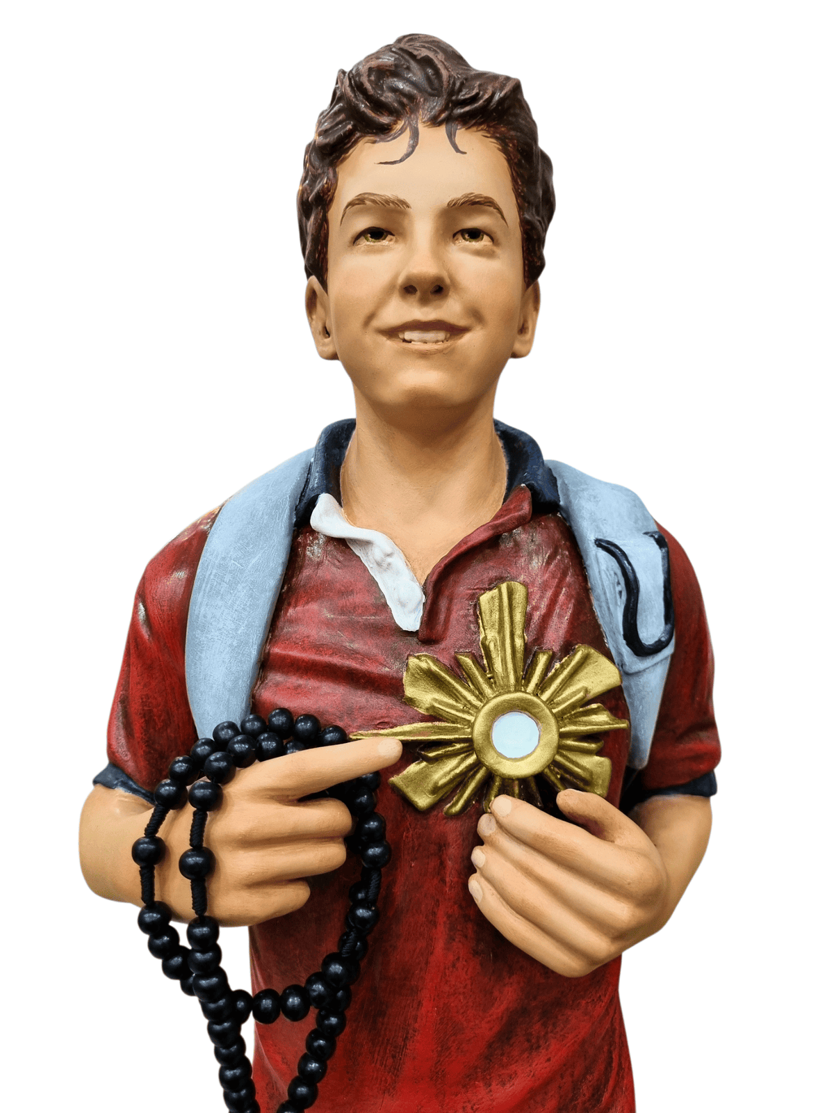 Imagem de Carlo Acutis Colorida em Fibra de Vidro 80 cm-TerraCotta Arte Sacra