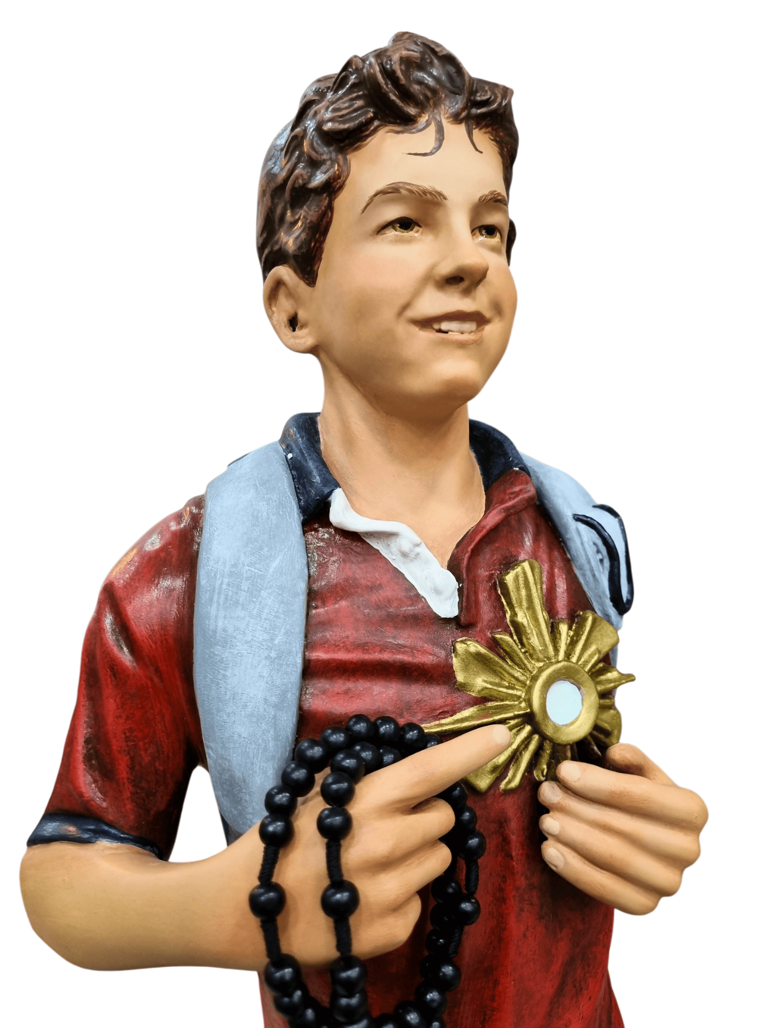 Imagem de Carlo Acutis Colorida em Fibra de Vidro 80 cm-TerraCotta Arte Sacra