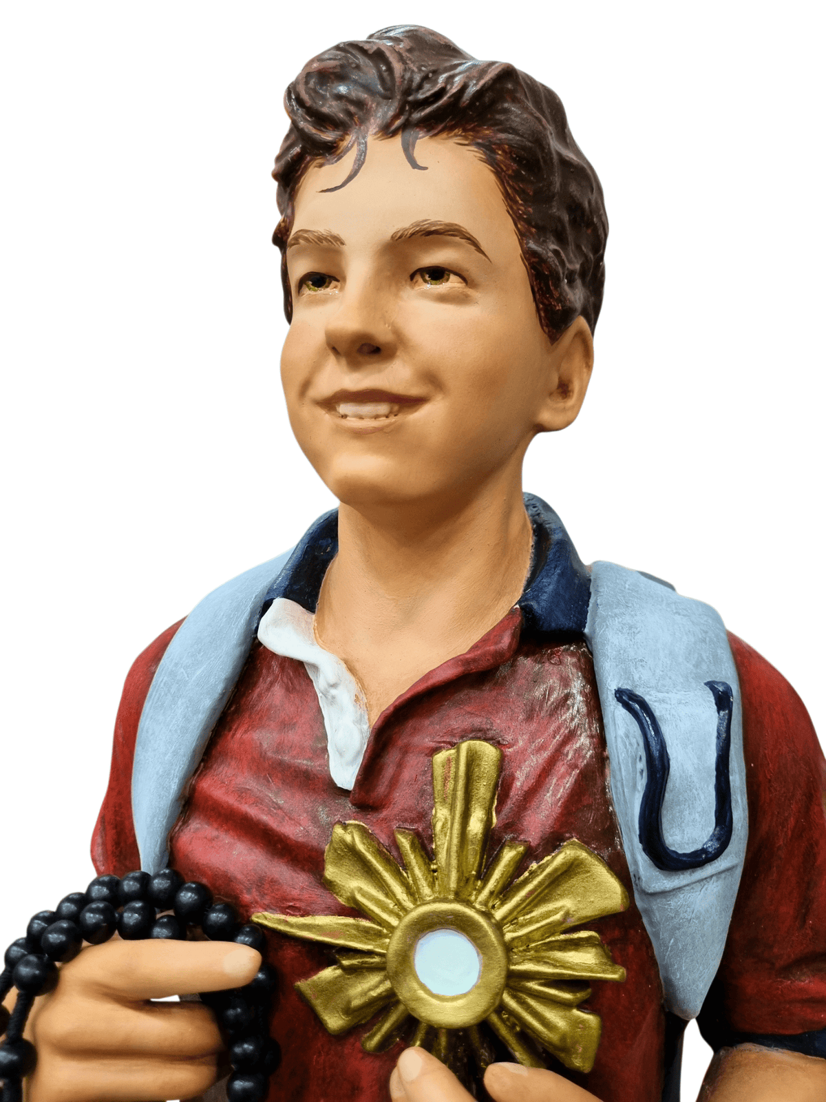 Imagem de Carlo Acutis Colorida em Fibra de Vidro 80 cm-TerraCotta Arte Sacra