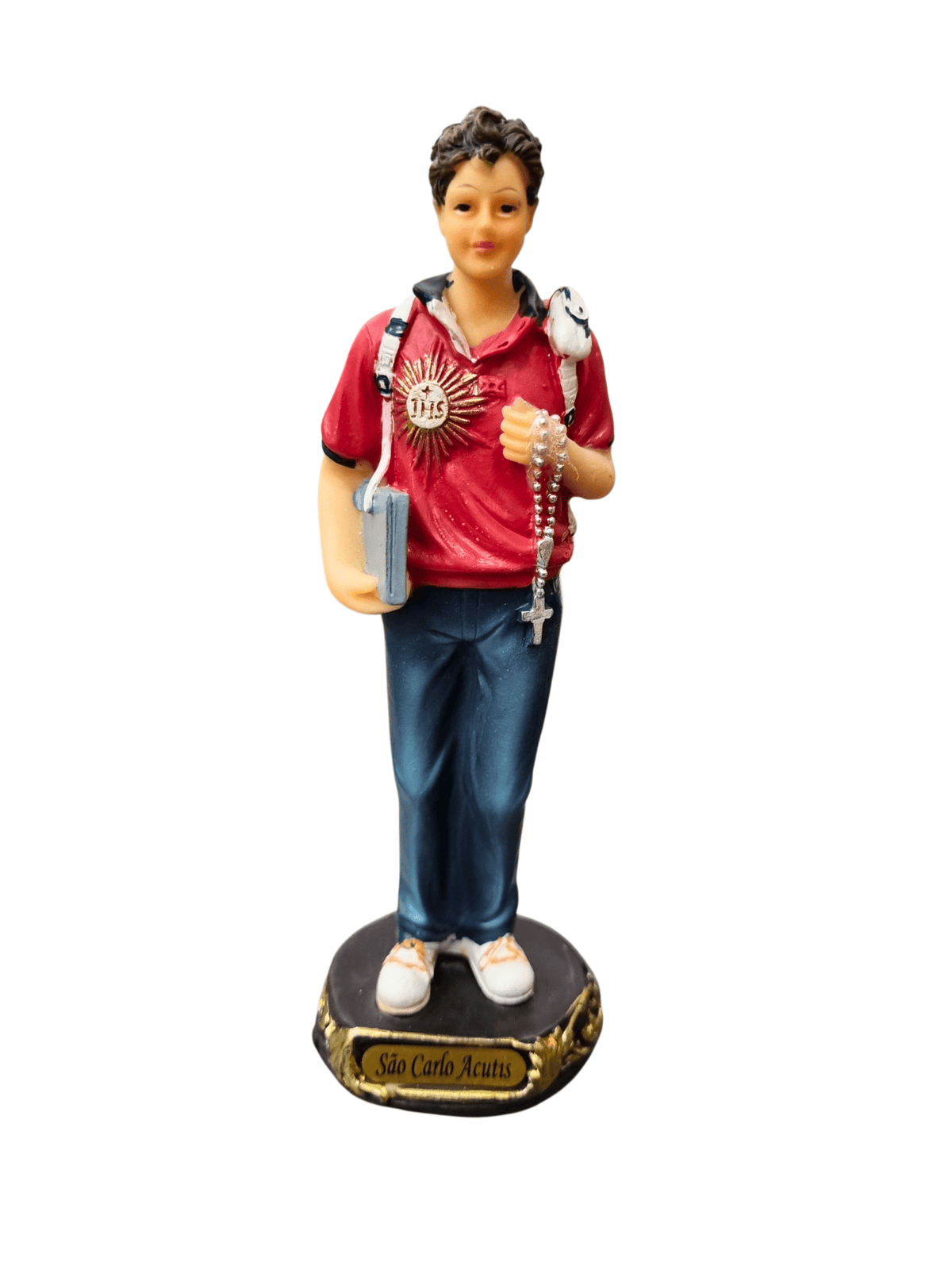 Imagem de Carlo Acutis em Resina 12,5 cm-TerraCotta Arte Sacra