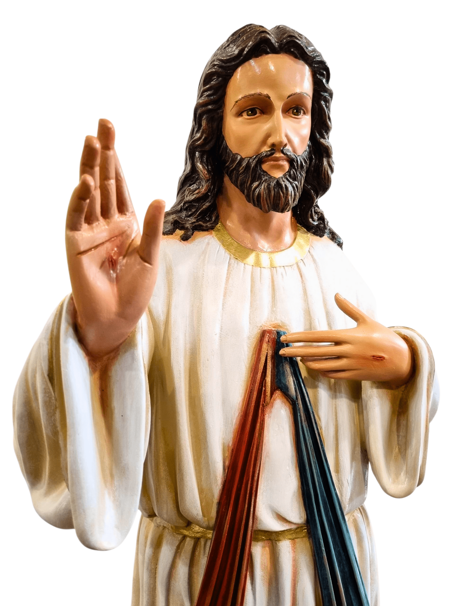 Imagem de Jesus Misericordioso em Fibra de Vidro 130 m-TerraCotta Arte Sacra