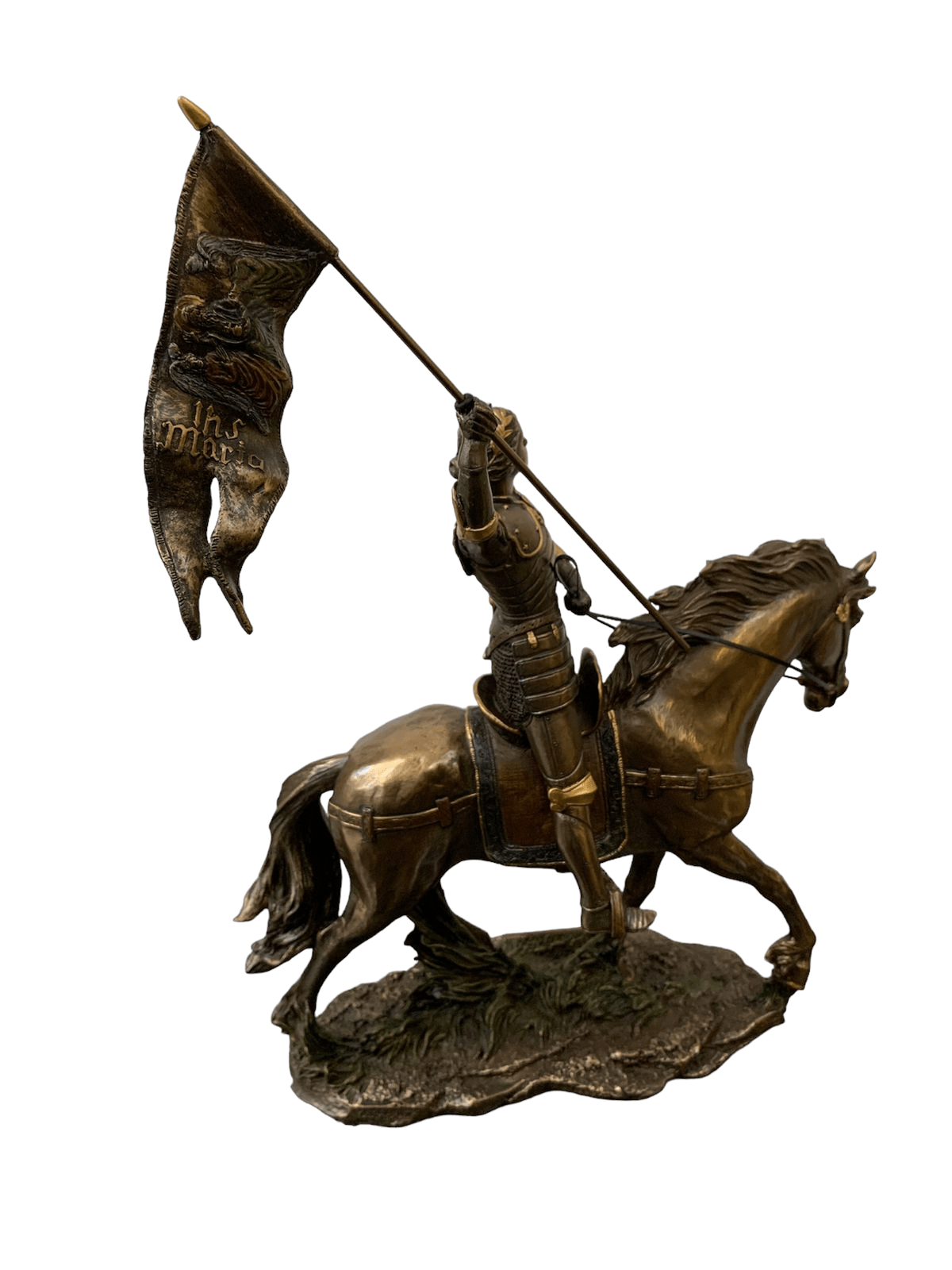 Imagem de Joana Dar'c com Acabamento em Bronze 28 cm-TerraCotta Arte Sacra