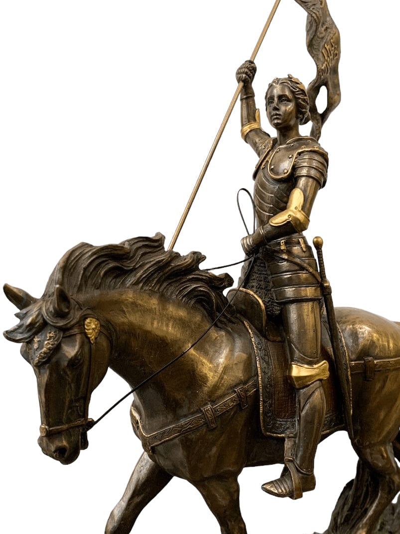 Imagem de Joana Dar'c com Acabamento em Bronze 28 cm-TerraCotta Arte Sacra