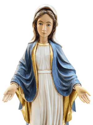 Imagem de Madeira Italiana Colorida Nossa Senhora das Graças 58 cm-TerraCotta Arte Sacra